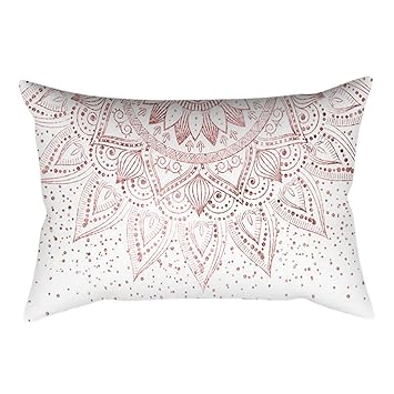 Goosuny Kissenbezug Rosegold 30X50 cm, Couchkissen Kissenhülle Schöne Couch Kissenbezüge Längliche Kissen Sofakissen Bezug Ko
