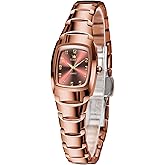 OLEVS Watch Women Luxury Dainty Vintage Square/Round Small Watches for Women Waterproof Stainless Steel Analog Women's Watches with Day Date Fashion Dress Easy Read Female Watch Reloj para Mujer