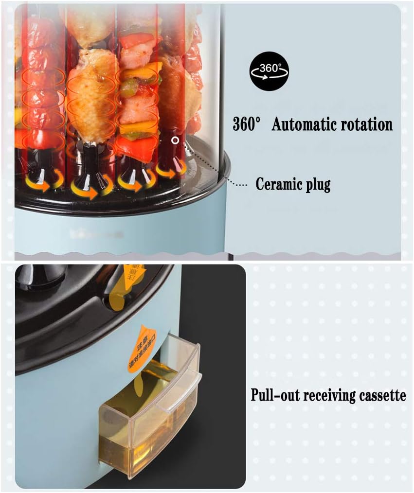 Amazon Co Jp ミニタイミングケバブマシン全自動電気バーベキューストーブ家庭用小型ロータリーケバブマシン キッチン野菜バーベキュー調理器具 マシン ブルー ホーム キッチン
