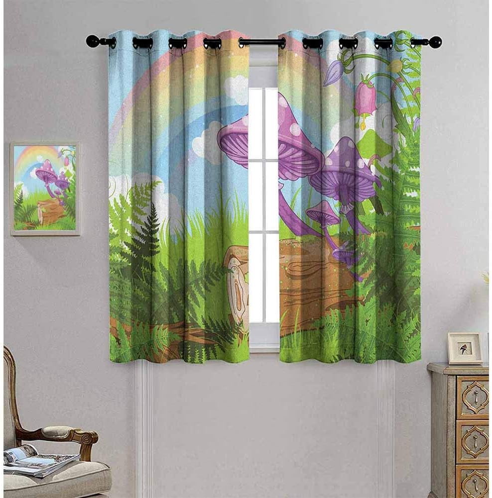 hengshu Mushroom Room Darkened Insulation Grommet Curtain