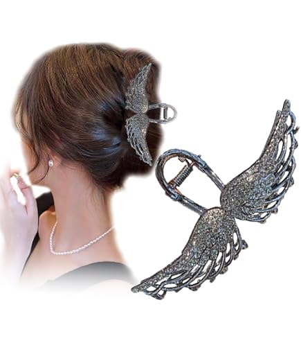 Amazon.com : ABOOFAN Angel Wing Hair Clip with Rhinestone  display picture 2