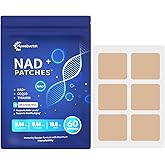 Hywebvctok NAD Patches for Women & Men 60 Count, NAD+ Boost Patch for Anti-Aging, Wellness and Energy Support, Extra Strength,with NMN,CoQ10,Thiamine & Resveratrol