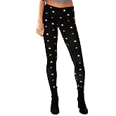 Tipsy Elves Mardi Gras Leggings - Comfortable Non See-Through Mid and High Waisted Stretch Leggings