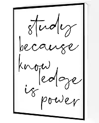 Study Because Knowledge Is Power Canvas Wall