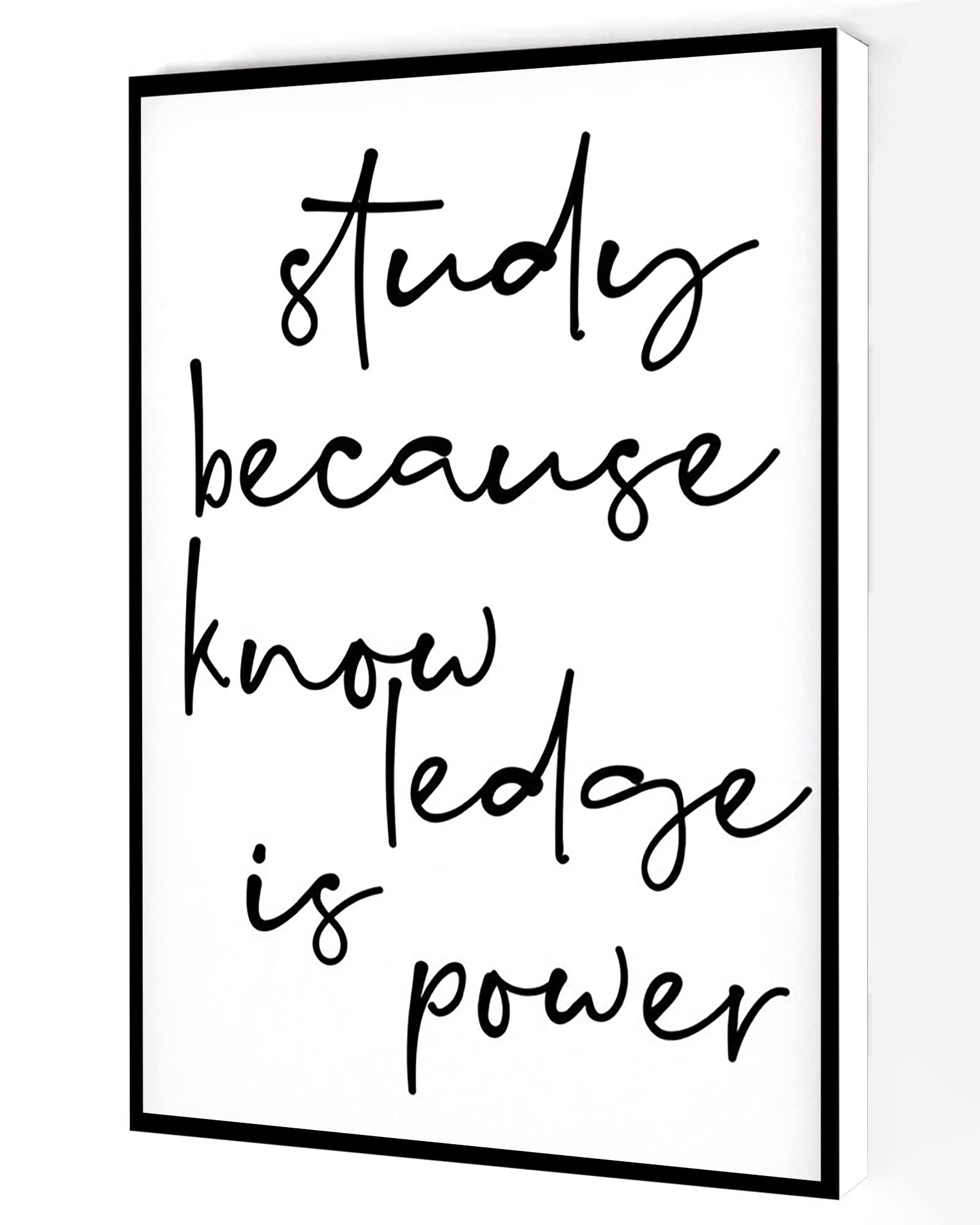 Study Because Knowledge Is Power Canvas Wall