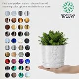 KORAD White with Silver Flecks Indoor Plant Pots 26 cm 10.2 in Drainage view 7
