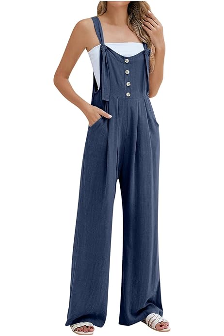 Monos De Lino Para Mujer Peto Mujer Mono De Verano Para Mujer Lino