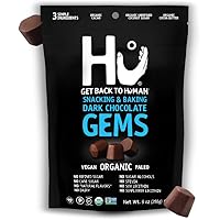 Hu Gems Chocolate Vegan Snacks | Organic, Paleo, Gluten Free Dark Chocolate Chips | Baking and Snacking Chips | Plant…