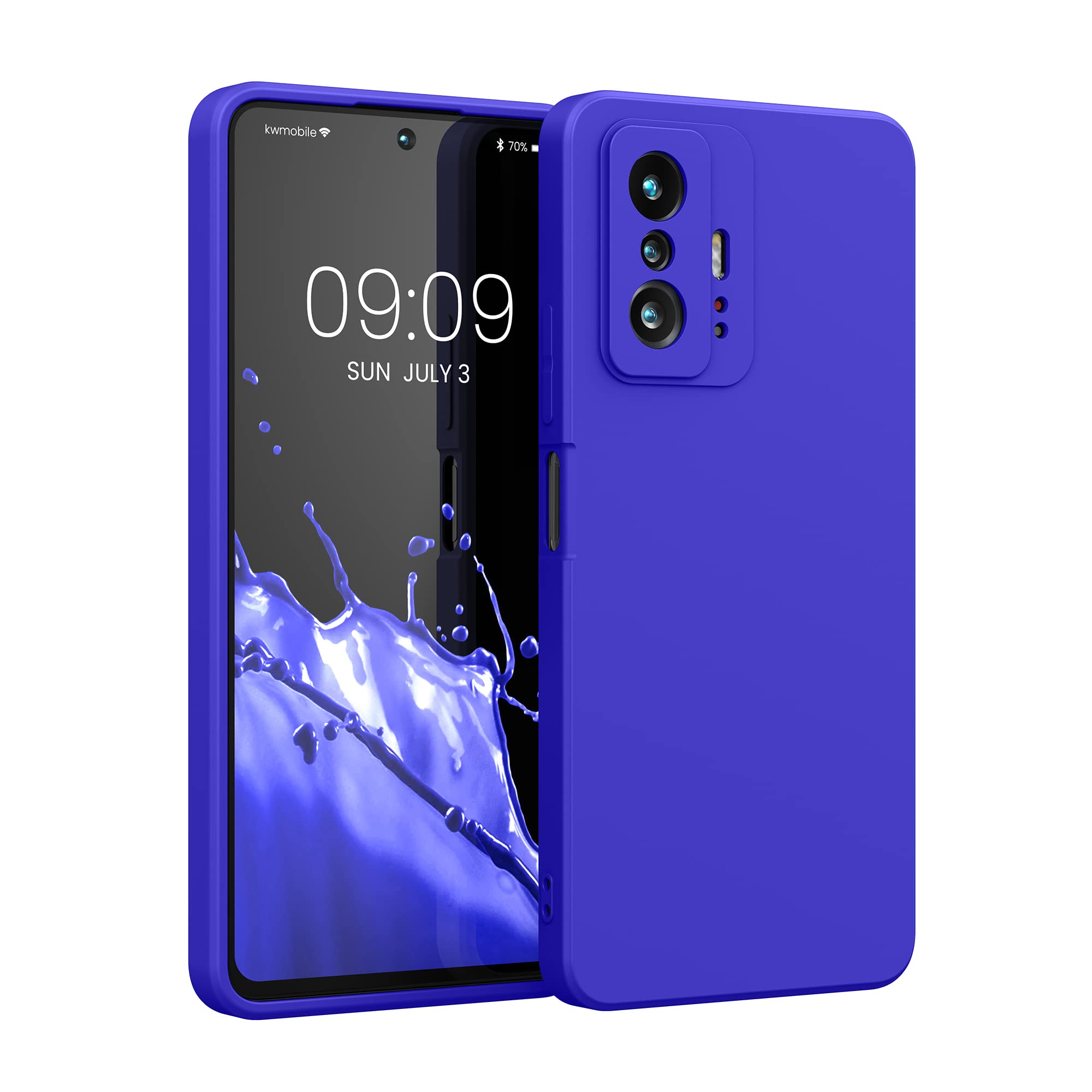 kwmobile Case Compatible with Xiaomi 11T / 11T Pro Case - Slim Protective TPU Silicone Phone Cover - Baltic Blue — image 1