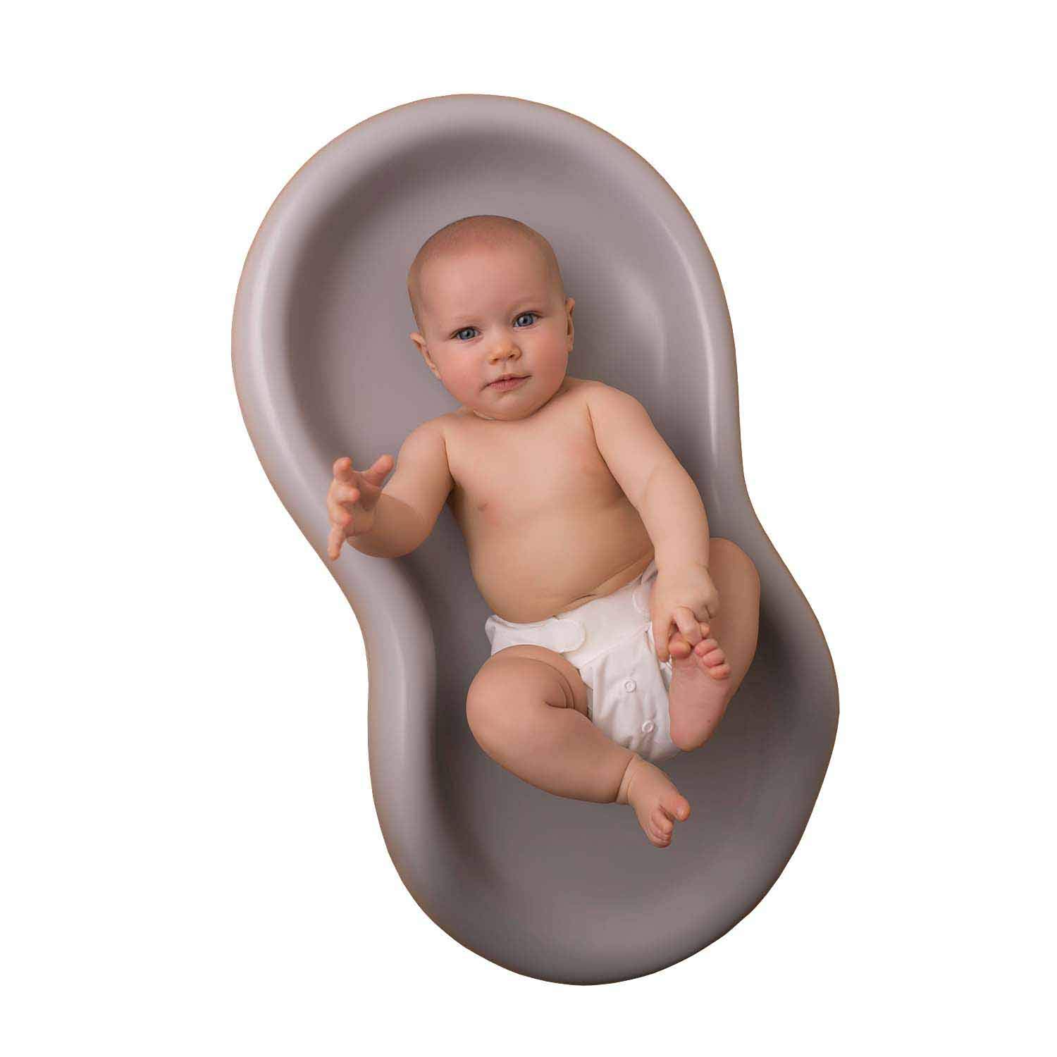 Keekaroo Peanut Changer Grey – The Original Made in USA Easy-to-Clean Changing pad and The only Shell Over Foam, Fully Water Repellant