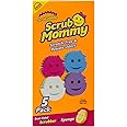 Scrub Daddy Scrub Mommy Kitchen Sponges for Dishes & Wiping Spills - Dual-Sided Dish Scrubber Sponge for Cleaning - Multi-Colored Bulk Pack - Stain & Odor Resistant (5 Count)
