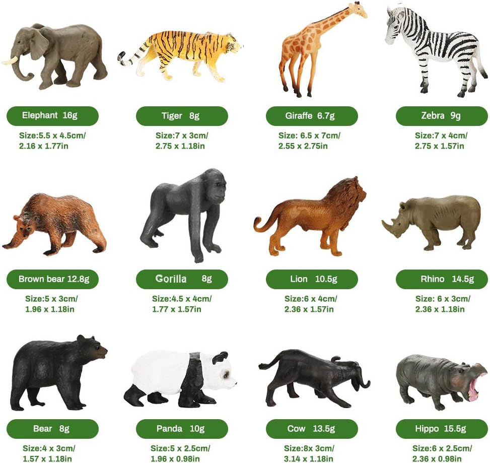 12 Pieces Mini Animaux Foret Ensemble De Jouets Ferme Jouet Realistes En Animaux Plastique Pour Garcons Filles Enfants Monde Animal Ressemblant Animaux Sauvages Achort Figurine Animaux Jeux Et Jouets Animaux Transmitiendo Com Ar
