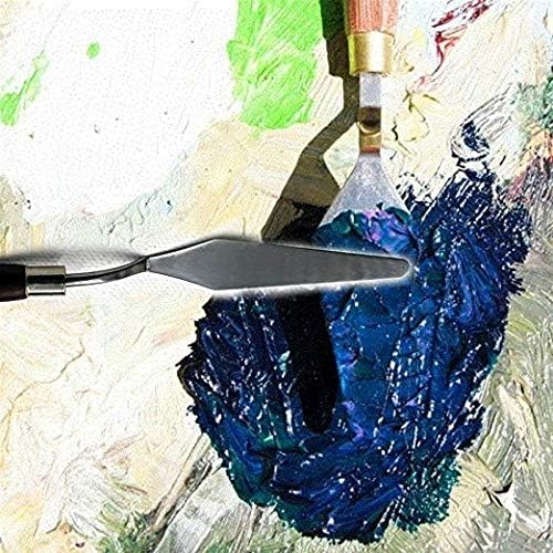 5 Pieces Painting Mixing Scraper,Stainless Steel Artist Oil Painting Palette Knife Spatula Paint Art - Image 5