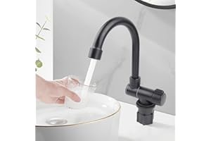 DALUOBO Folding Faucet 360 Degree Swivel hot and Cold Water Faucet Kitchen Bathroom RV Marine Deck Hatch Caravan Boat Camper Accessories