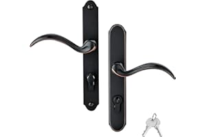 hotifytools Storm Door Handle Replacement Compatible with Pella, Storm Door Handle Set with Key and Lock Cylinder for Storm Doors and Screen Doors, Mortise Lock Not Included (Oil-Rubbed Bronze)
