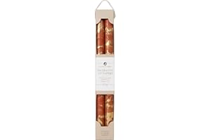 NORTHERN LIGHTS CANDLES Premium Decorative Tapers - 12" 2PK - Terra Cotta w/Gold - 73301