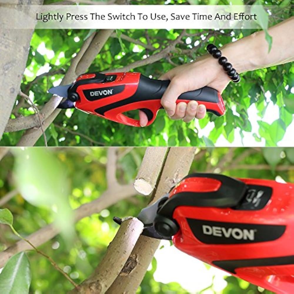 KOMOK Electric Pruning Shears, Rechargeable Battery, Cordless