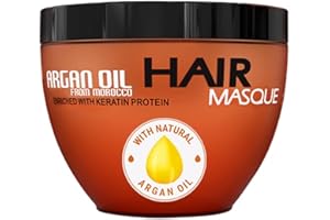 BINGO HAIR CARE Moroccan Argan Oil Hair Mask - Sulfate Free, Anti Frizz Hydrating Care for Women and Men - Deep Moisturizing Conditioner Treatment for Color Treated, Curly, Damaged, Frizzy and Dry Hair