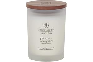CHESAPEAKE BAY CANDLE Chesapeake Bay® Candle Scented Candle, Peace + Tranquility (Cashmere Jasmine), Medium Jar