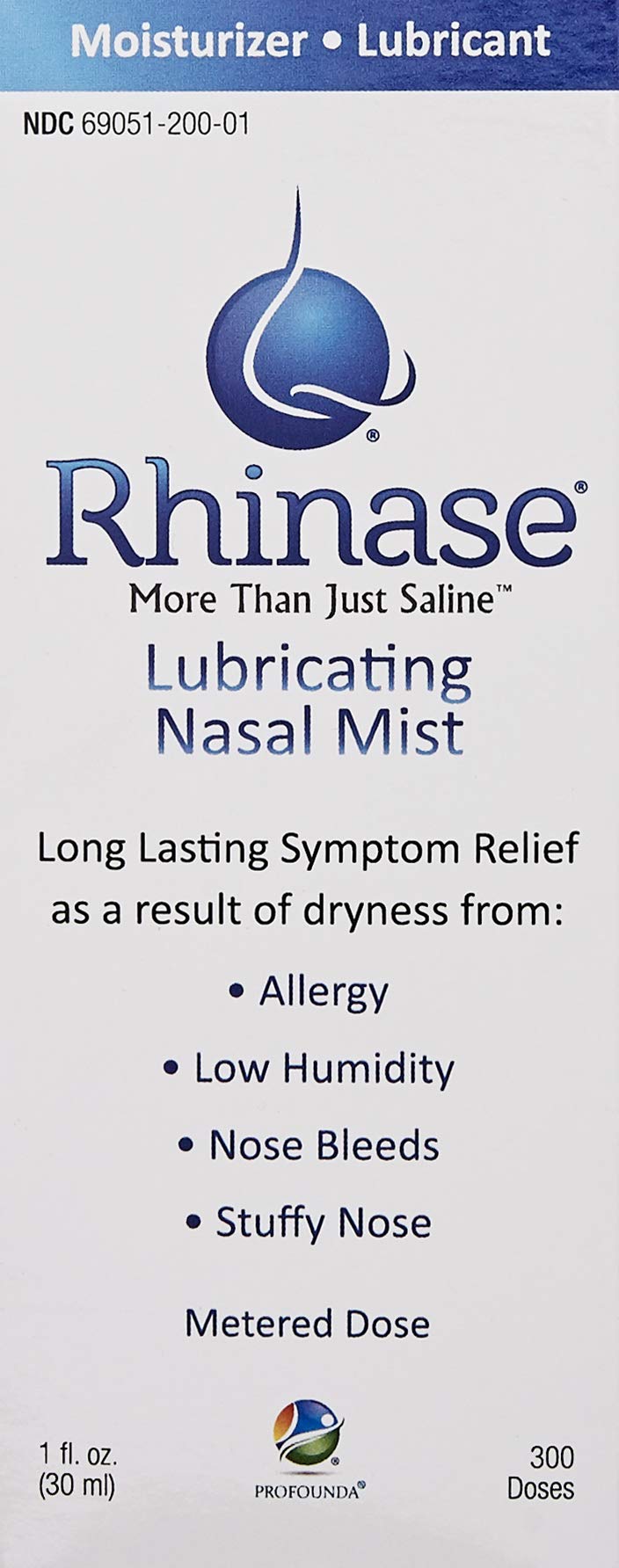 Rhinase Allergy Relief Saline Nasal Spray Steroid Free, Dual Wetting