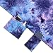 Lmeison Beach Lounge Chair Cover, Chaise Lounge Towel Cover with Storage Pockets for Pool, Sun Lounger, Hotel, Vacation, Holidays Sunbathing, Tie Dye Purple 82.5¡¯¡¯x29.5¡¯¡¯ (Purple-2pcs)