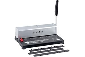 TIANSE Binding Machine, 10-Holes, 350 Sheets, Clip Binding Machines with Starter Kit 100 Pcs 0.12" Binding Spines, Single Handle Binder Machine Perfect for Letter Size, A4, or Smaller Sizes