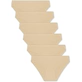 FINETOO 6 Pack Women’s Seamless Hipster Underwear No Show Panties Invisibles Briefs Soft Stretch Bikini Underwears XS-XL