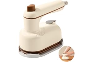 CIOEVANTIAL Steam Iron,Portable Travel Steamer Iron for Clothes,2-In-1 Steamer and Irons,Continuous Steam & Dry Ironing,Mini Travel Irons for Home,College Use (White)