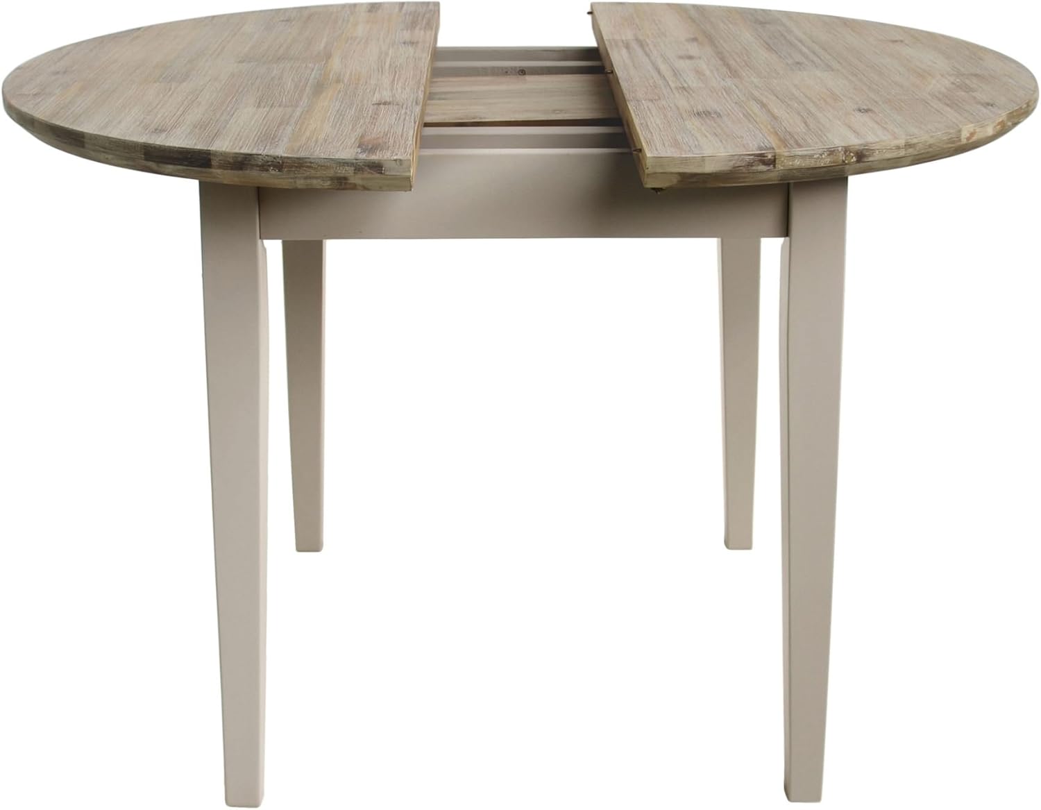 Florence Round Extending Table 92 117cm Stunning 100 Hardwood Round Kitchen Table In Truffle Colour And Hard Wearing Limed Wooden Top Amazon Co Uk Kitchen Home
