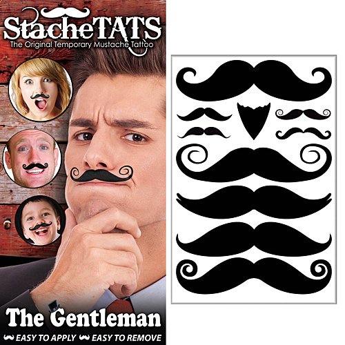 StacheTATS The Gentleman Temporary Mustache Tattoo