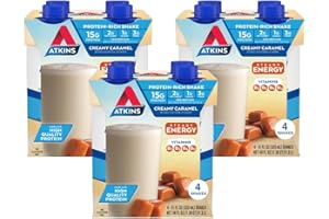 Atkins Atkins Energy Shake Creamy Caramel, 4 Count (Pack of 3)