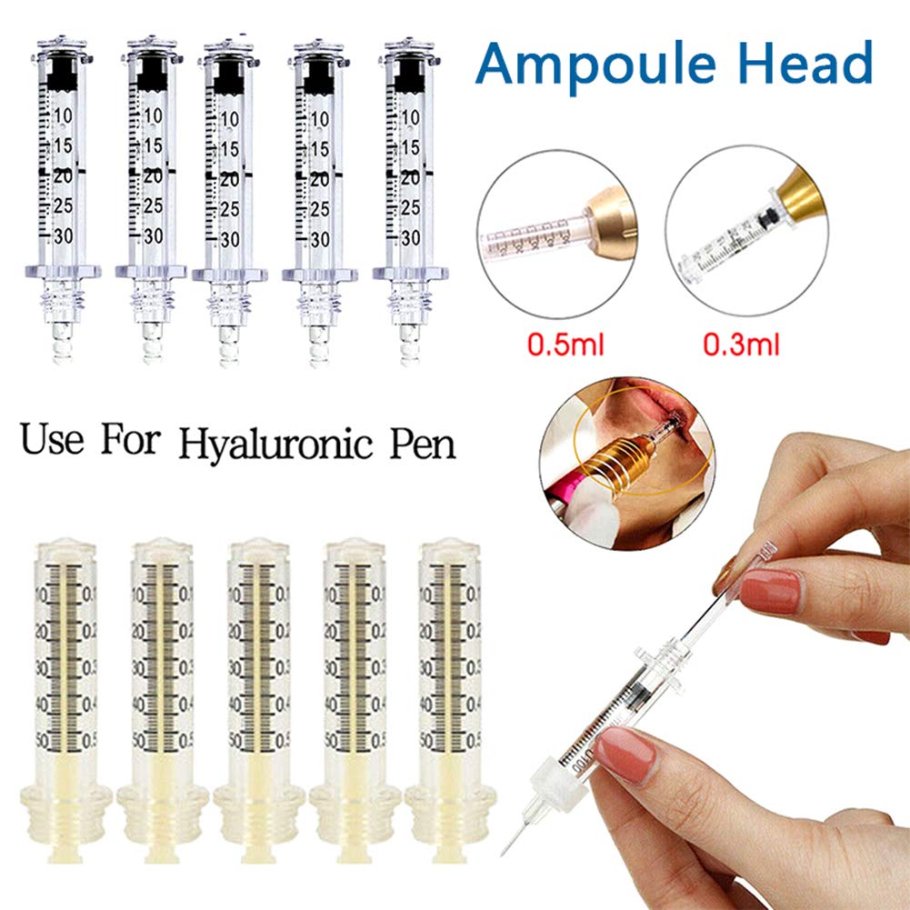 Disposable Sterile Ampoule Head for Hyaluronic Acid Pen (20PCS) Syringe Needle Hyaluronic Acid Injec