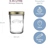 Kilner Wide Mouth Preserve Jar 0.35L Glass Vacuum Seal Lid 350ml view 2