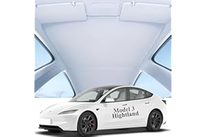 OJOYME Glass Sunroof Sunshade for Tesla Model 3 Highland,Roof Sun Shade Nano-Crystal UPF50+UV Resistant, Non-Destructive Installation Without Gaps Not Sagging Tesla Model 3 (2024-2025) Accessories
