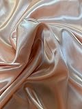 60" Peach Charmeuse Satin Fabric by The Yard for