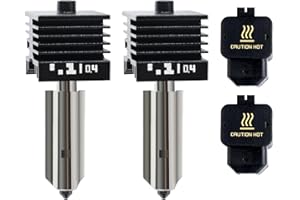 IdeaFormer-3D 2Pcs 0.4mm P2S H2S H2D Hotend, Detachable Hardened Steel Nozzle Print Head Hotend Extruder Kit for Bambu Lab P2S/H2S/H2D/H2D Combo/A1/Mini 3D Printer Accessories