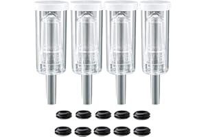 ZAZOLYNE 3 Piece Airlock 4 Pack with Grommets for Brewing Wine Making Kimchi Airlocks for Fermenting Carboy Mason Jar Wine Bucket