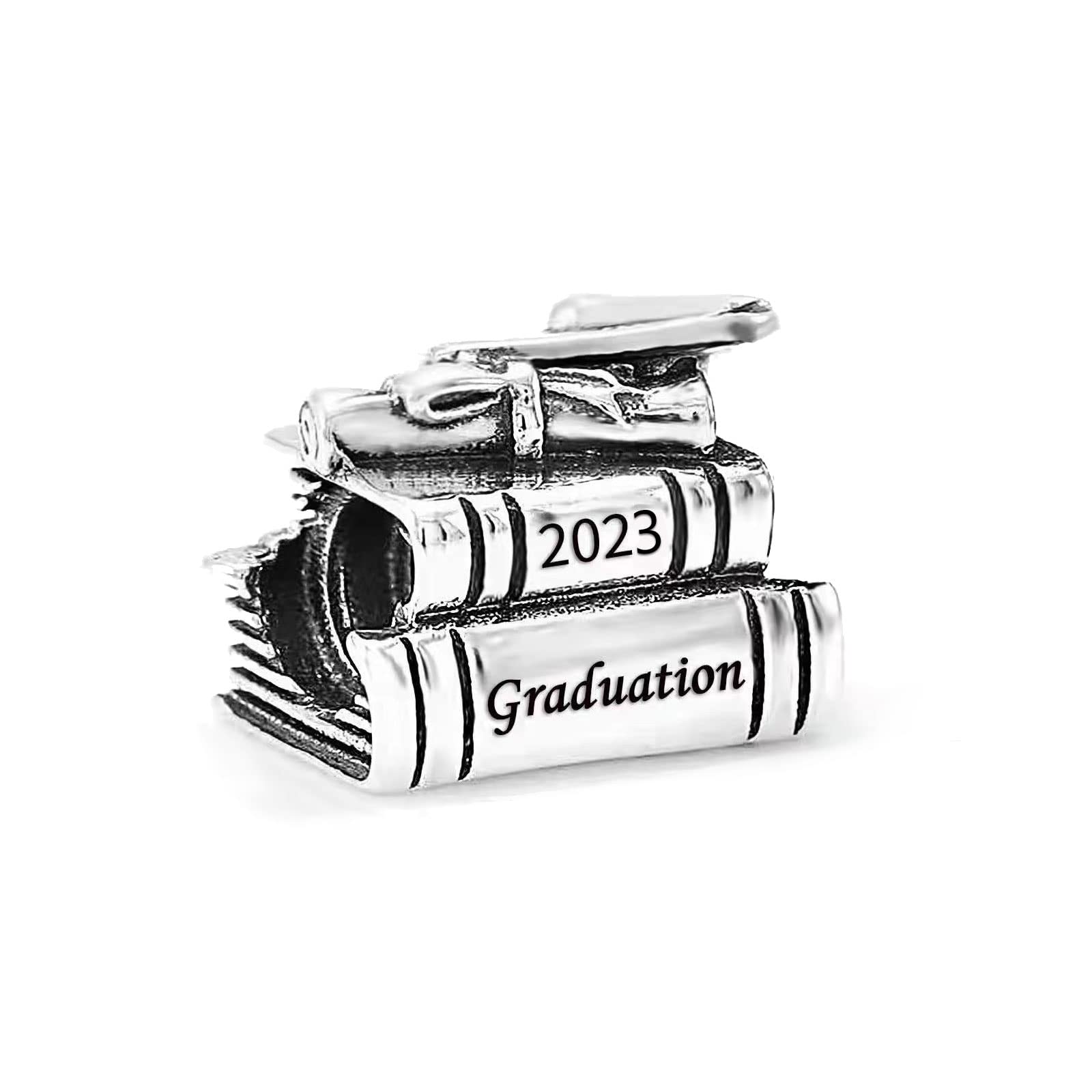 KunBead Jewelry Graduation 2023 Graduate Bead Charms Compatible with Pandora Bracelets for Women
