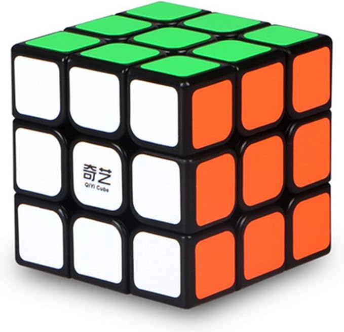 Agami 3x3 QiYi Black Thunderclap High Speed Rubiks Rubiks 3D Puzzle Rubix Rubic Cube(Black Base, Multi Colour)