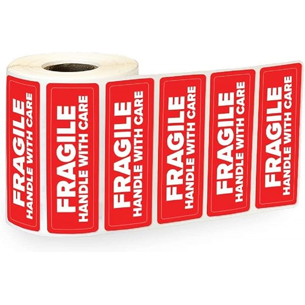 This Side Up Warning Stickers for Shipping and Packing - 2 x 3 Permanent Adhesive Labels 300 per Roll