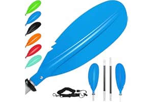 WTMORE Kayak Paddles Adjustable 88in 4 Piece Kayak Oars Boat Paddles for Adults with Paddle Leash, Canoe Paddles for Kayaking Rafting Jet Ski Canoe Outdoor Kayak Water Sports and Safety Boat Accessories