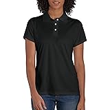 Hanes Women's Sport Cool DRI Polo Shirt, Moisture-Wicking Performance Polo Shirt for Women