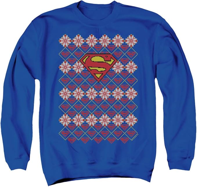 Superman Superman Christmas Sweater Unisex Adult Crewneck