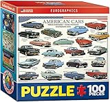 EuroGraphics American Cars of The Fifties Mini Puzzle (100-Piece)