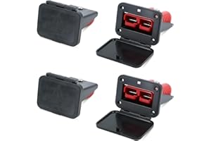 4Pcs 175A for Anderson Connector Mount, 600V Battery Quick Connect Disconnect Connectors with Flush Mount Dust Cover for 1/0 