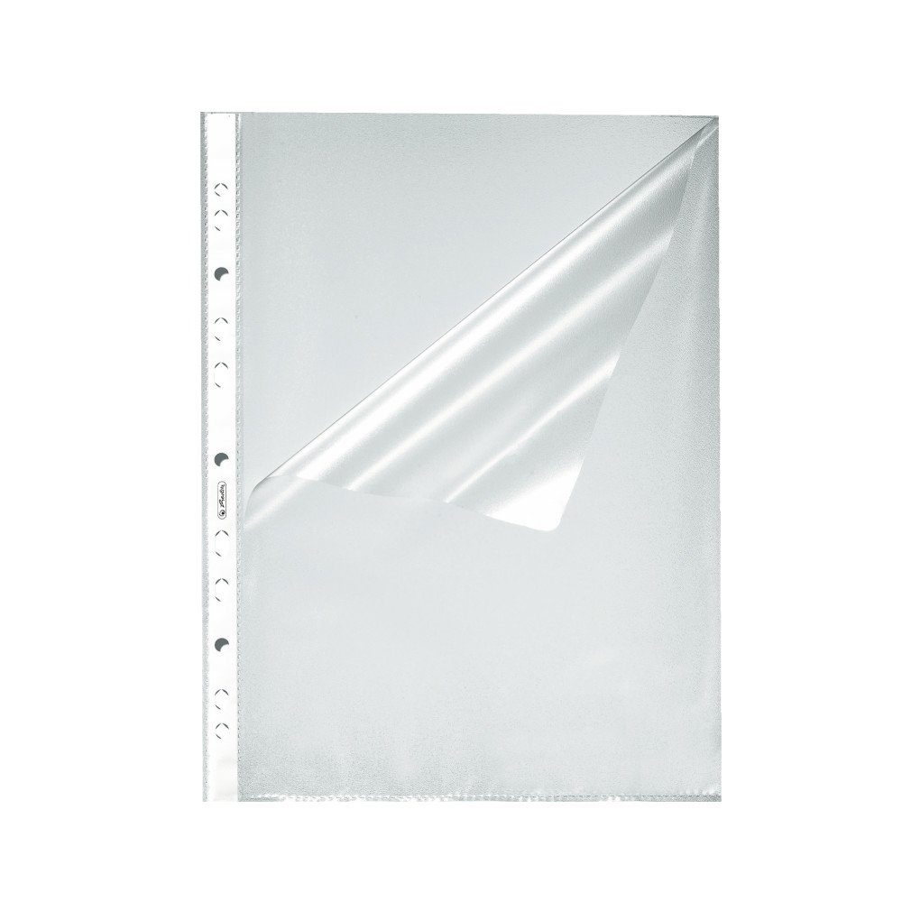 Herlitz A4 Open Transparent Punched Pocket (100 Pieces)