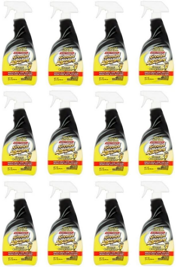 Greased Lightning Super Strength Multi-Purpose Cleaner & Degreaser, 32 fl oz 12 Pack