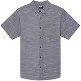 Hurley Mens Short Sleeve Icon Logo Button Down Shirt, Regular Fit, Chest Pocket