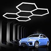 Hexagon Garage Lights: Hexagon led Gym Lights 26520LM DIY LED Shop Light | Car Detailing Ceiling Light for Basement Warehouse Workshop Barbershop Car Care Wash Room Auto Beauty 6500K