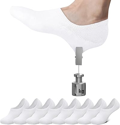Falechay Sneaker Socken Damen Füßlinge 8 Paar No Show Unsichtbare Socken Unisex Schwarz Weiß Grau Hautfarbe 35-38 39-42 43-46